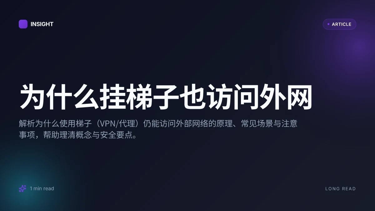 为什么挂梯子也访问外网