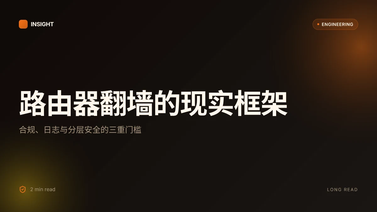 路由器翻墙:全面指南、最佳实践与风险规避 2026