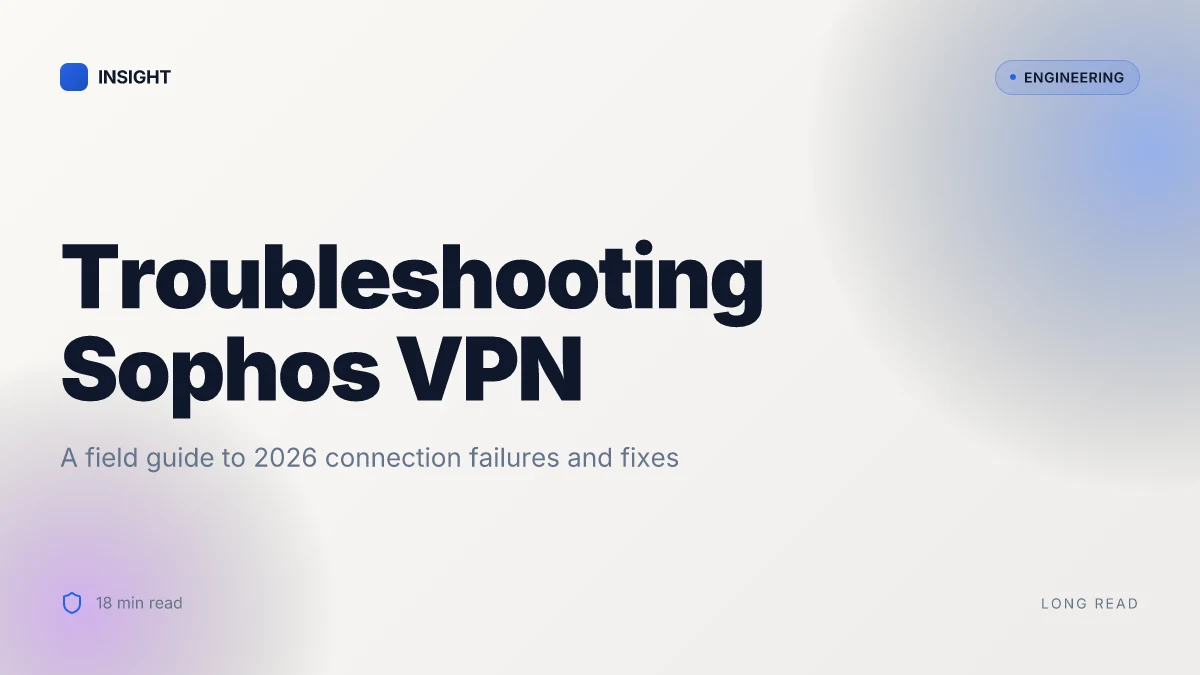 Troubleshooting Sophos VPN: why it won’t connect in 2026 and how to fix it